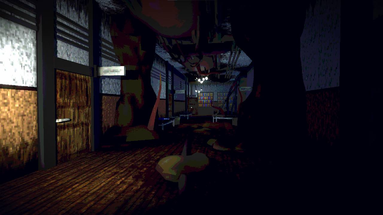 A mutated corridor full of quiet wrongness — HR: Human Remains official screenshot